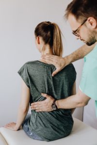 spine checked by a chiropractor